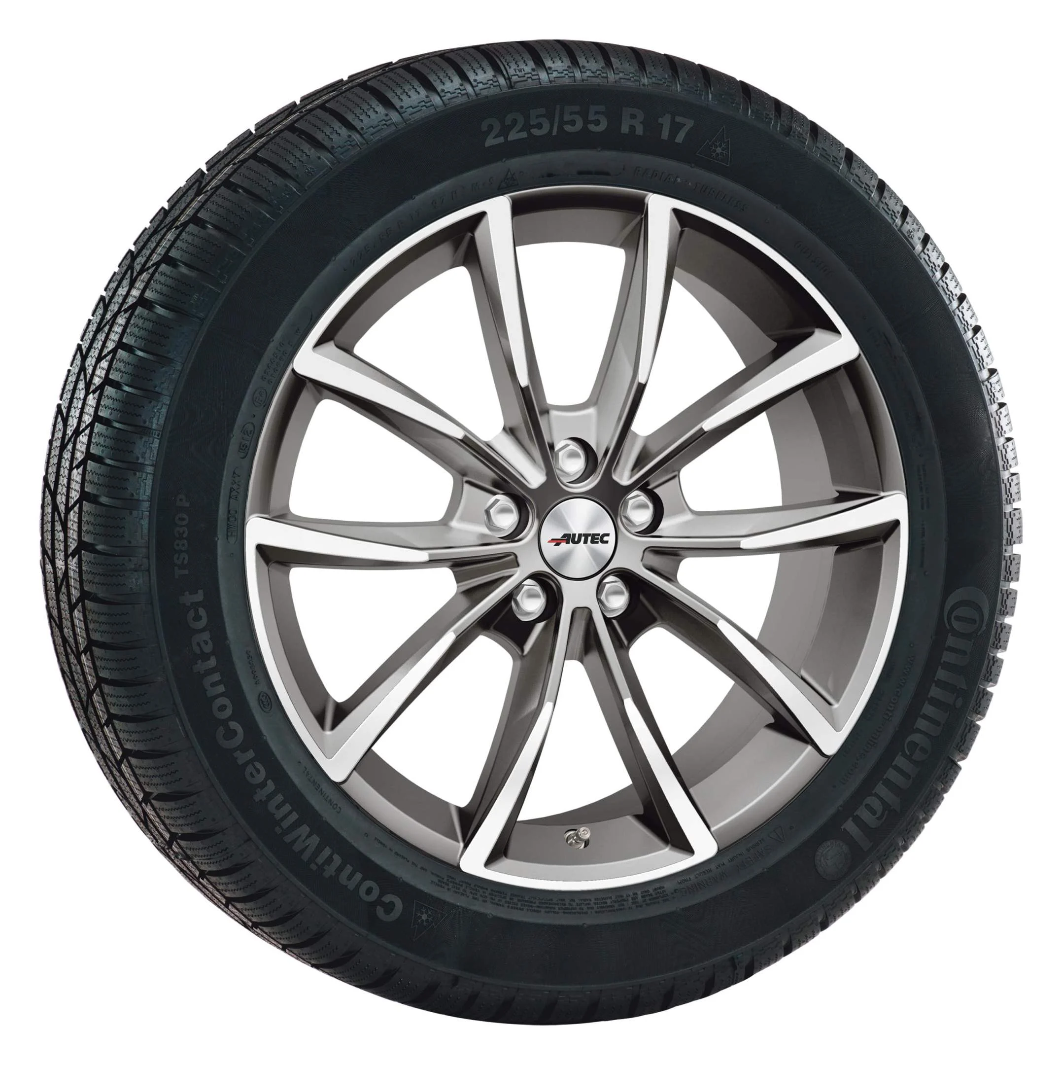 AUTEC Winterkompletträder Astana 19/19 R19 titansilber poliert RDKS Hankook BMW X5 G05 X6 G06