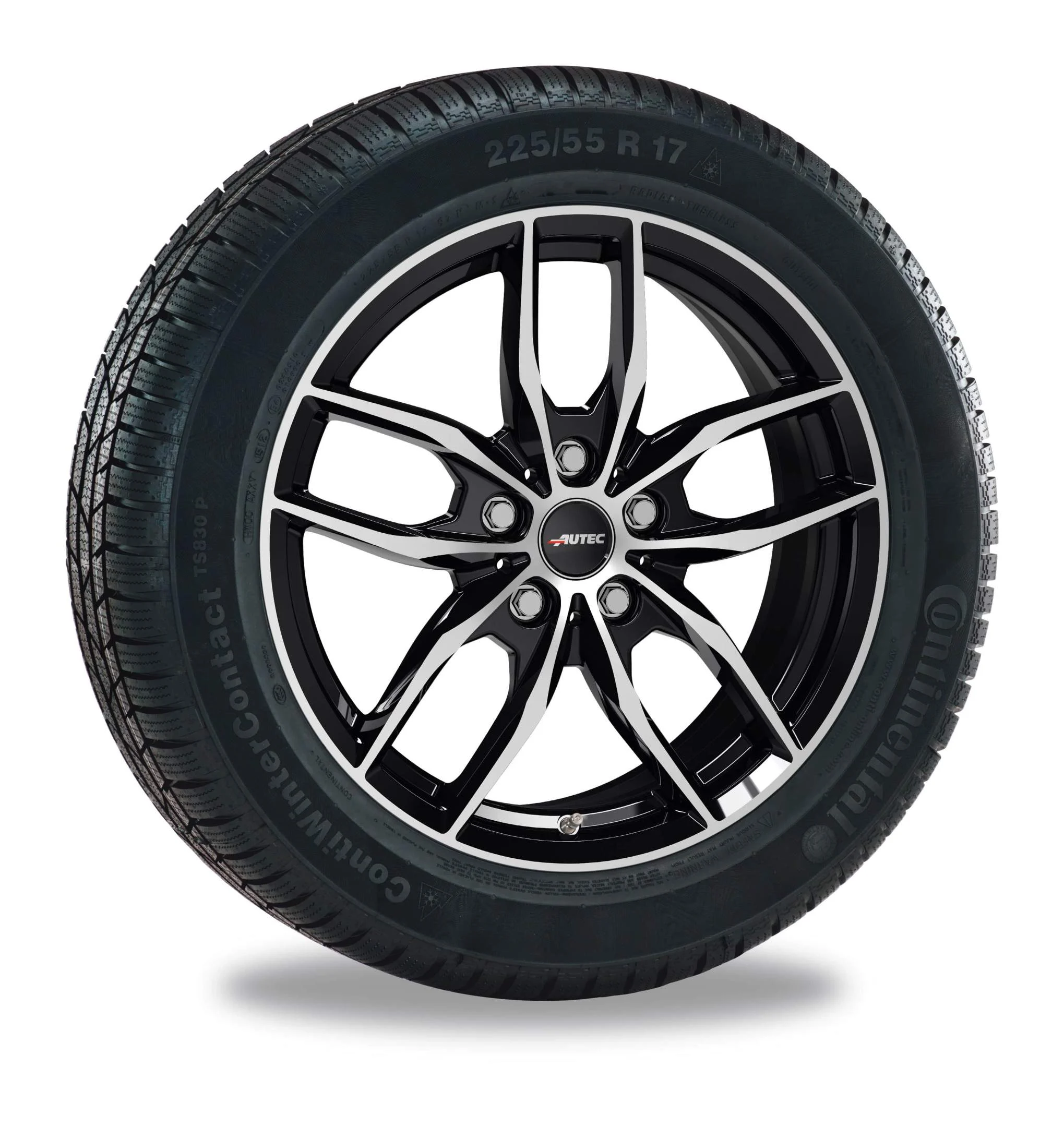 AUTEC Winterkompletträder Bavaris 17/17 R17 schwarz poliert RDKS Semperit BMW 1er F70