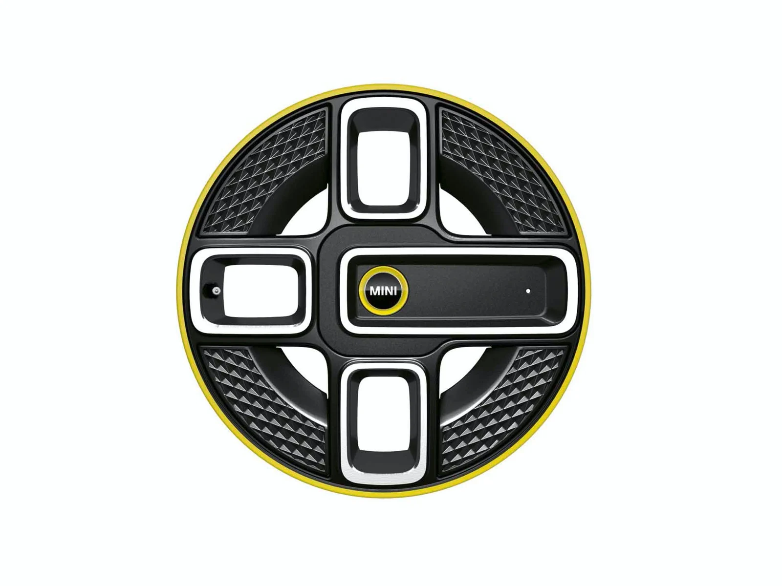 MINI Nabenabdeckung gelbrahmen rund F56 BEV