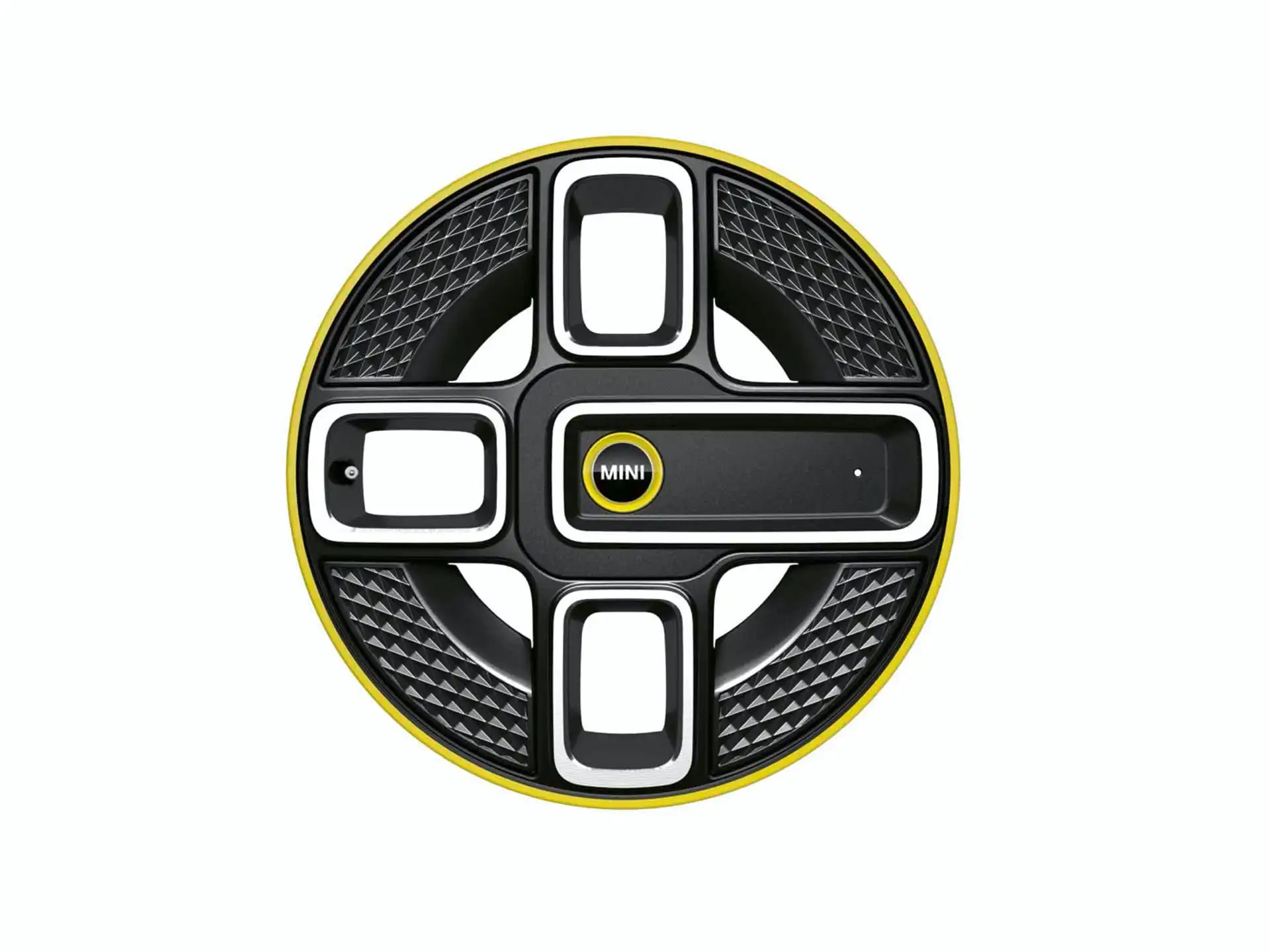 MINI Nabenabdeckung gelbrahmen rund F56 BEV