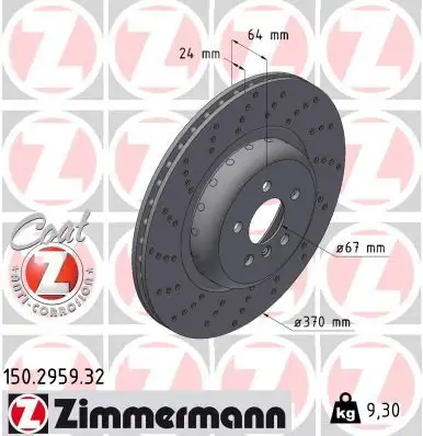 ZIMMERMANN Bremsscheibe 4250238792727