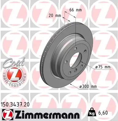 ZIMMERMANN Bremsscheibe IZIN150343720