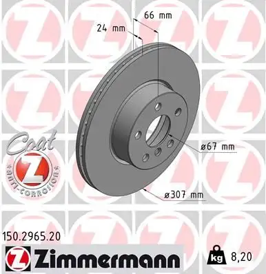 ZIMMERMANN Bremsscheibe IZIN150296520