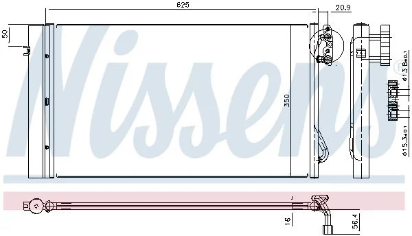 NISSENS Kondensator, Klimaanlage INIS94873