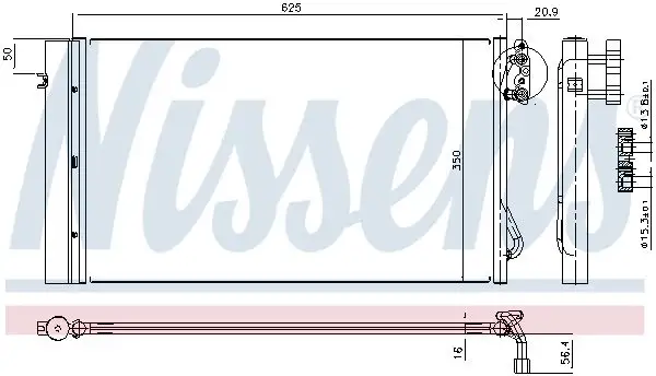 NISSENS Kondensator, Klimaanlage INIS94873