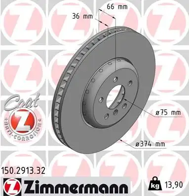 ZIMMERMANN Bremsscheibe IZIN150291332