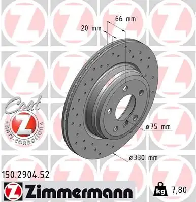 ZIMMERMANN Bremsscheibe IZIN150290452