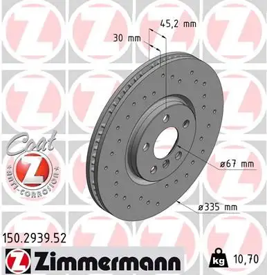 ZIMMERMANN Bremsscheibe 4250238767121