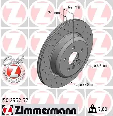 ZIMMERMANN Bremsscheibe IZIN150295252