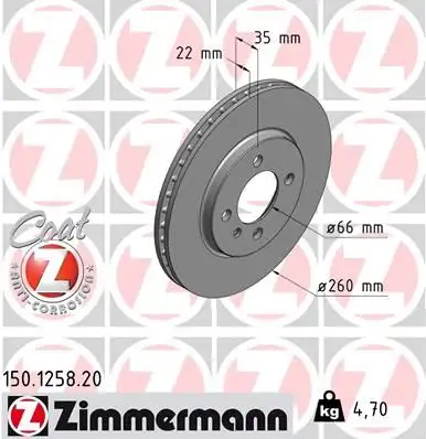 ZIMMERMANN Bremsscheibe IZIN150125820