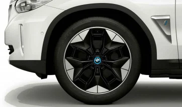BMW Alufelge Aerodynamik 843 jet black uni/glanzgedreht 8Jx20 ET26 iX3 G08
