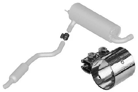 BMW Spannhülse Rohrverbinder Auspuffschellen von 42mm - 85mm
