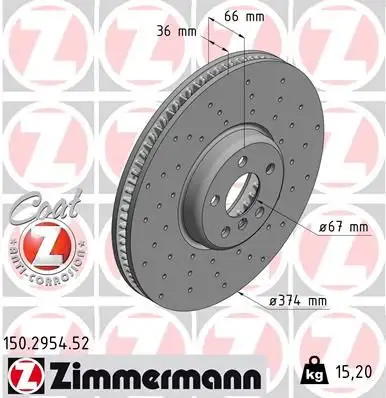ZIMMERMANN Bremsscheibe IZIN150295452