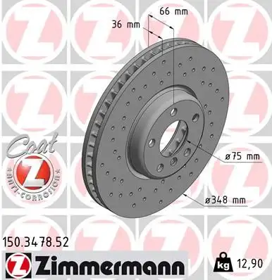 ZIMMERMANN Bremsscheibe IZIN150347852