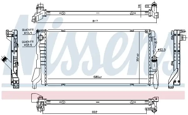 NISSENS Kühler, Motorkühlung INIS69708