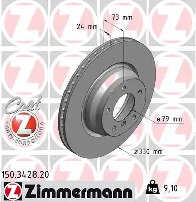 ZIMMERMANN Bremsscheibe IZIN150342820