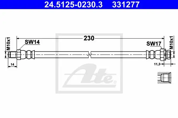 ATE Bremsschlauch IATE24512502303