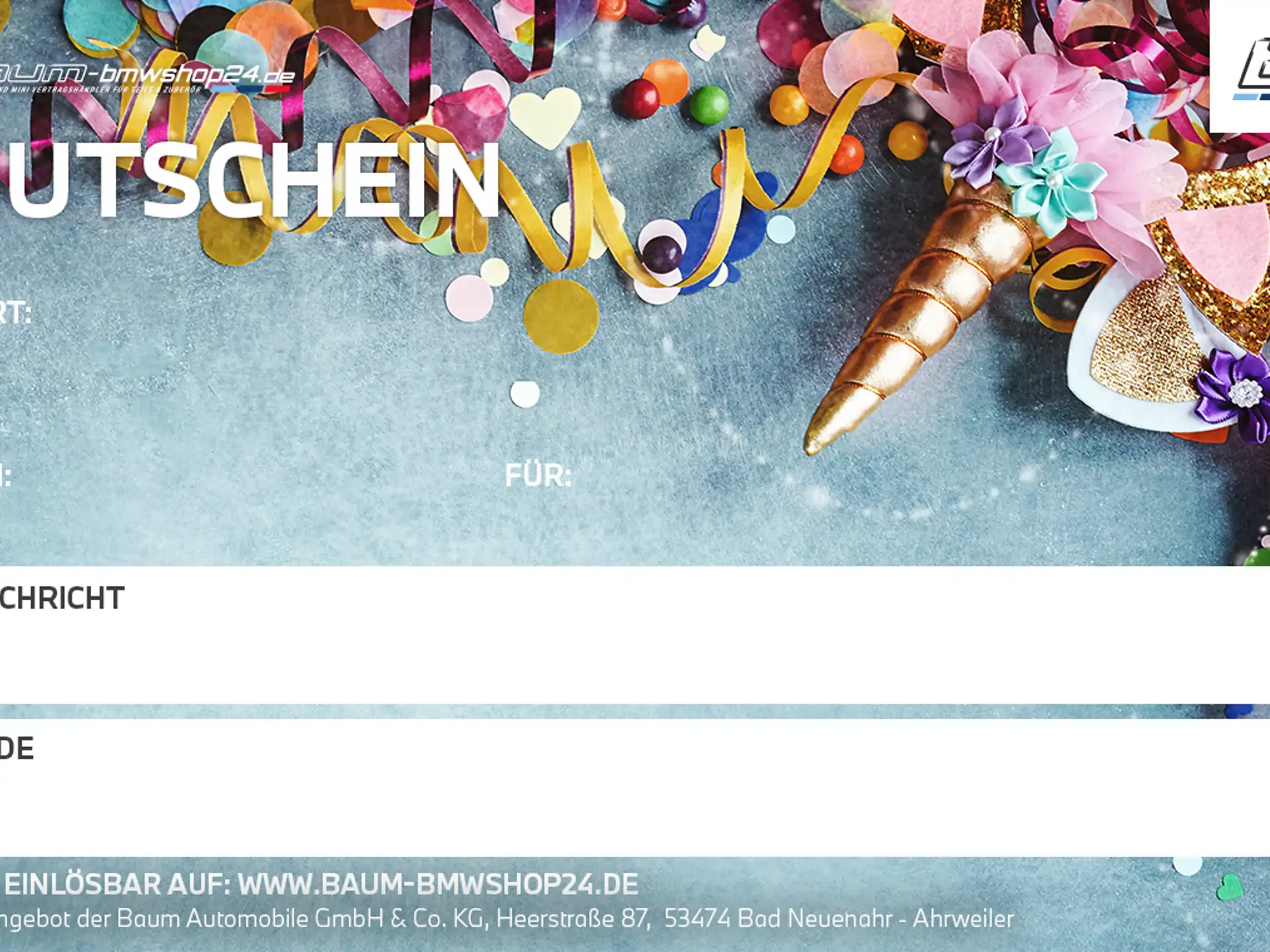 Gutschein zum Geburtstag