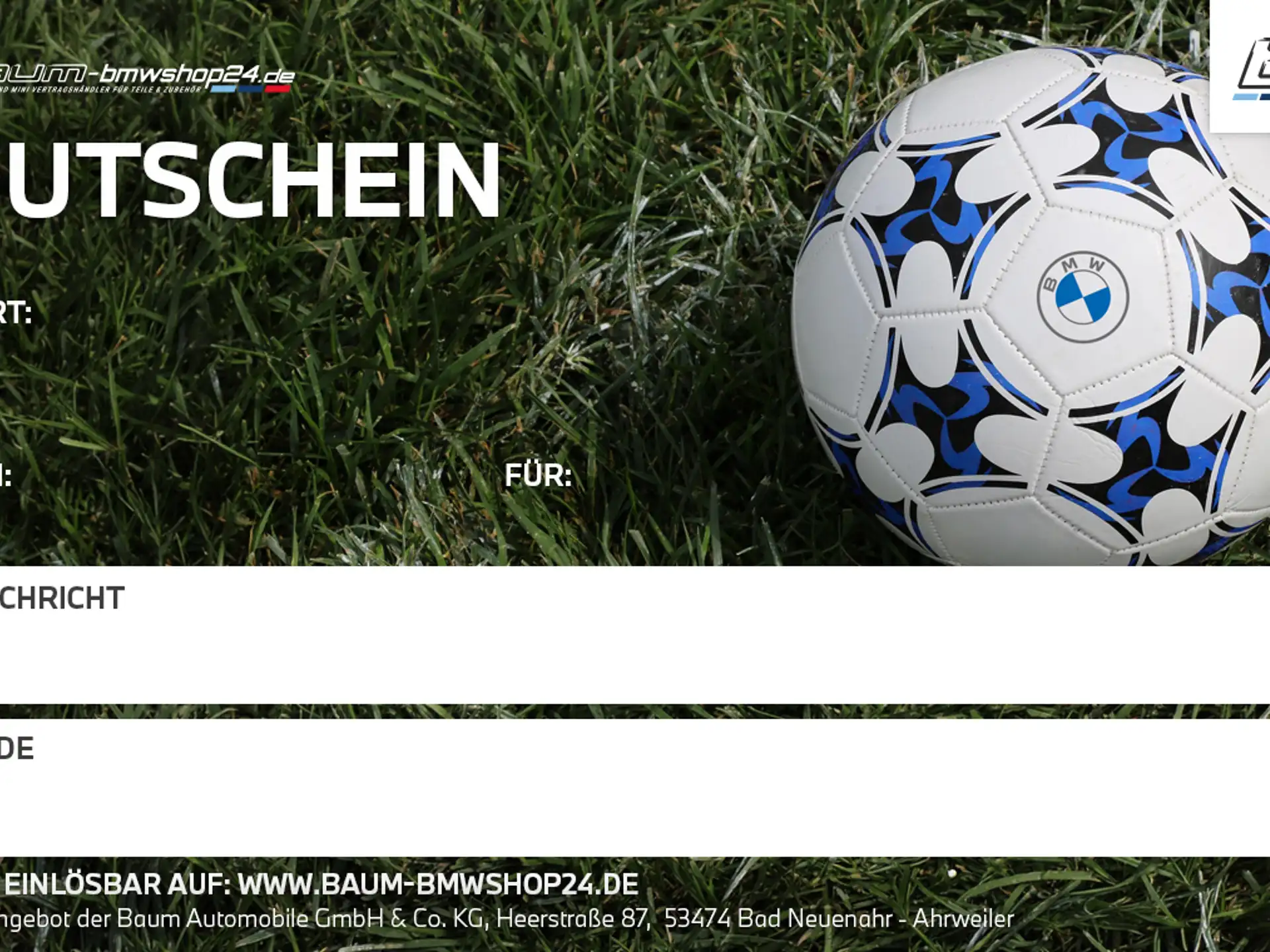 Gutschein zur WM