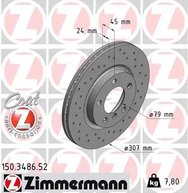 ZIMMERMANN Bremsscheibe IZIN150348652