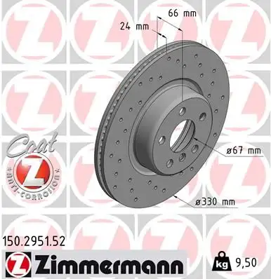 ZIMMERMANN Bremsscheibe IZIN150295152