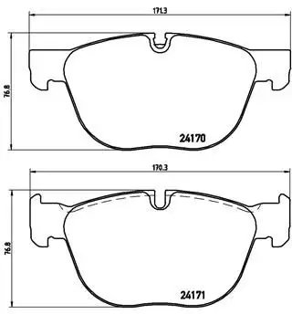 BREMBO Bremsbelagsatz, Scheibenbremse IBROP06049X