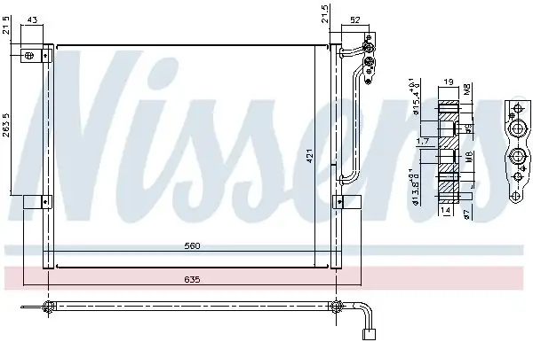 NISSENS Kondensator, Klimaanlage INIS94431
