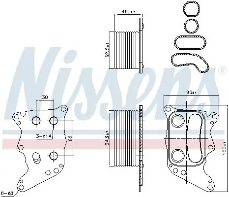 NISSENS Ölkühler, Motoröl INIS90991