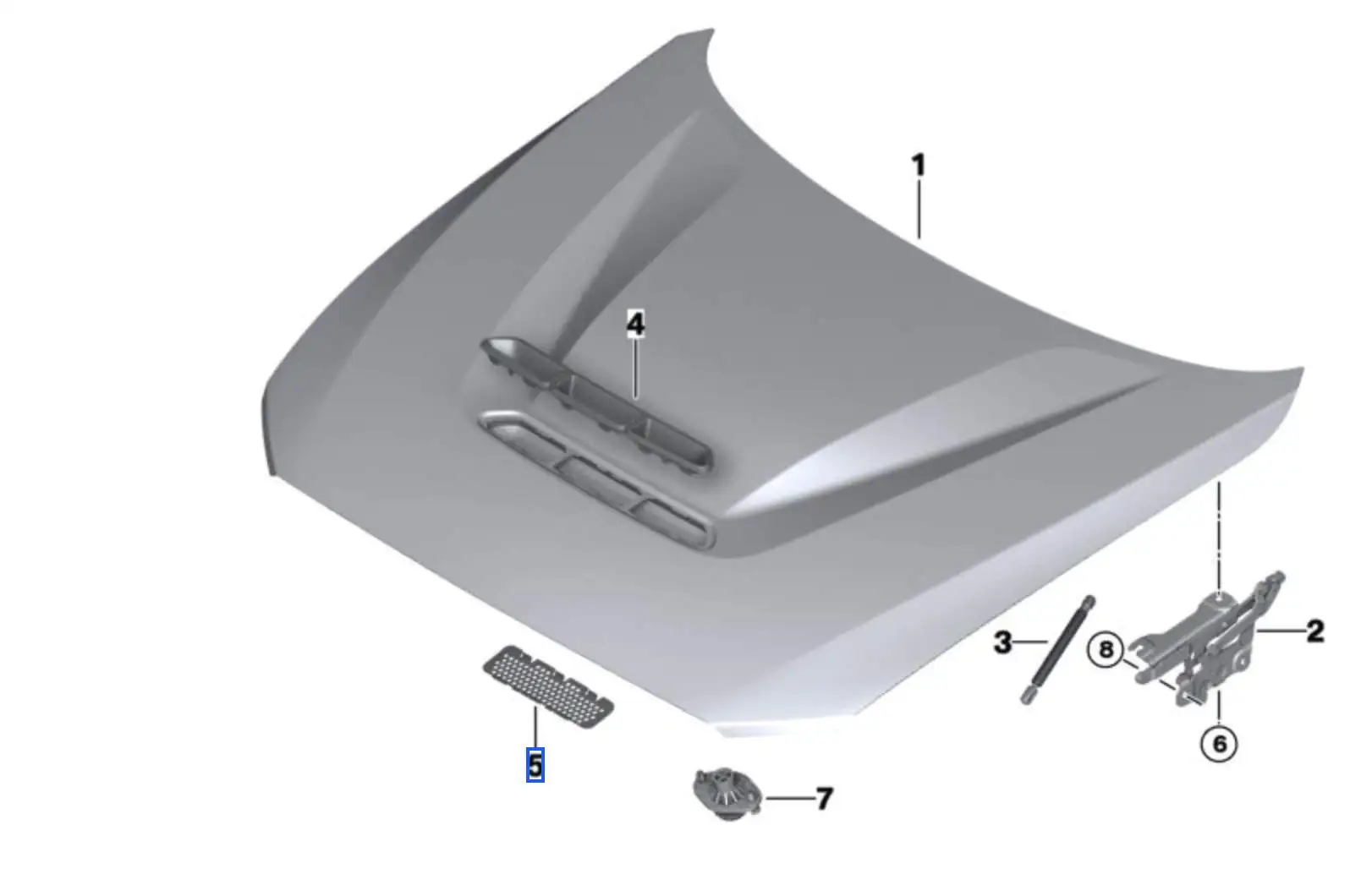BMW Gitter Frontklappe F87N 51768081152