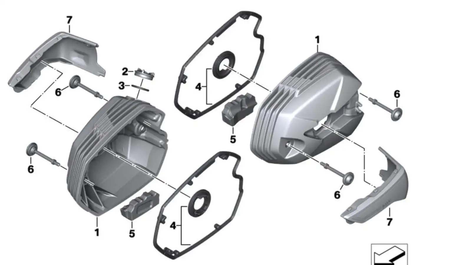 BMW Zylinderkopfhaube links 11129898647