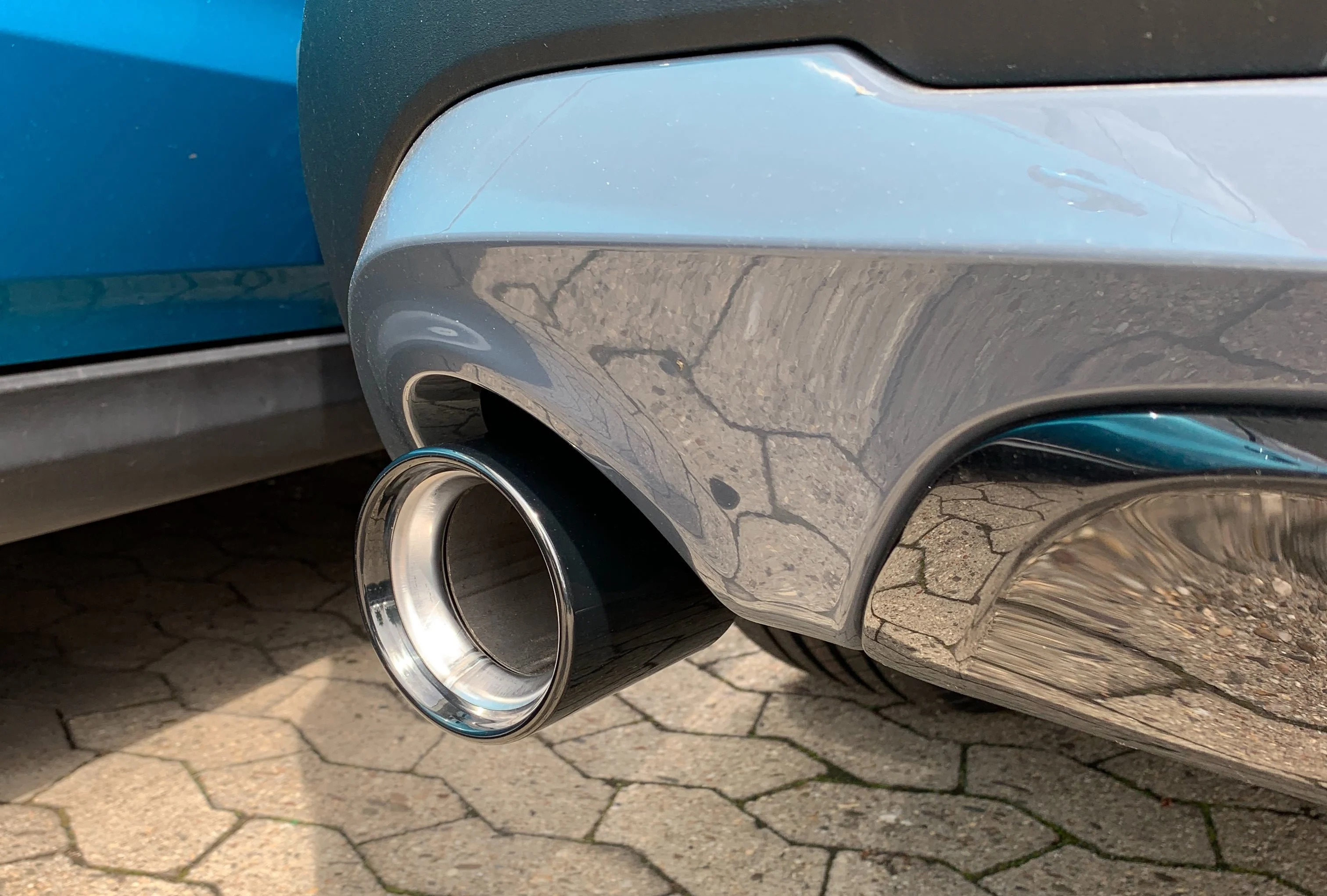 BMW Endrohrblende Schwarzchrom D=90mm X1 F48
