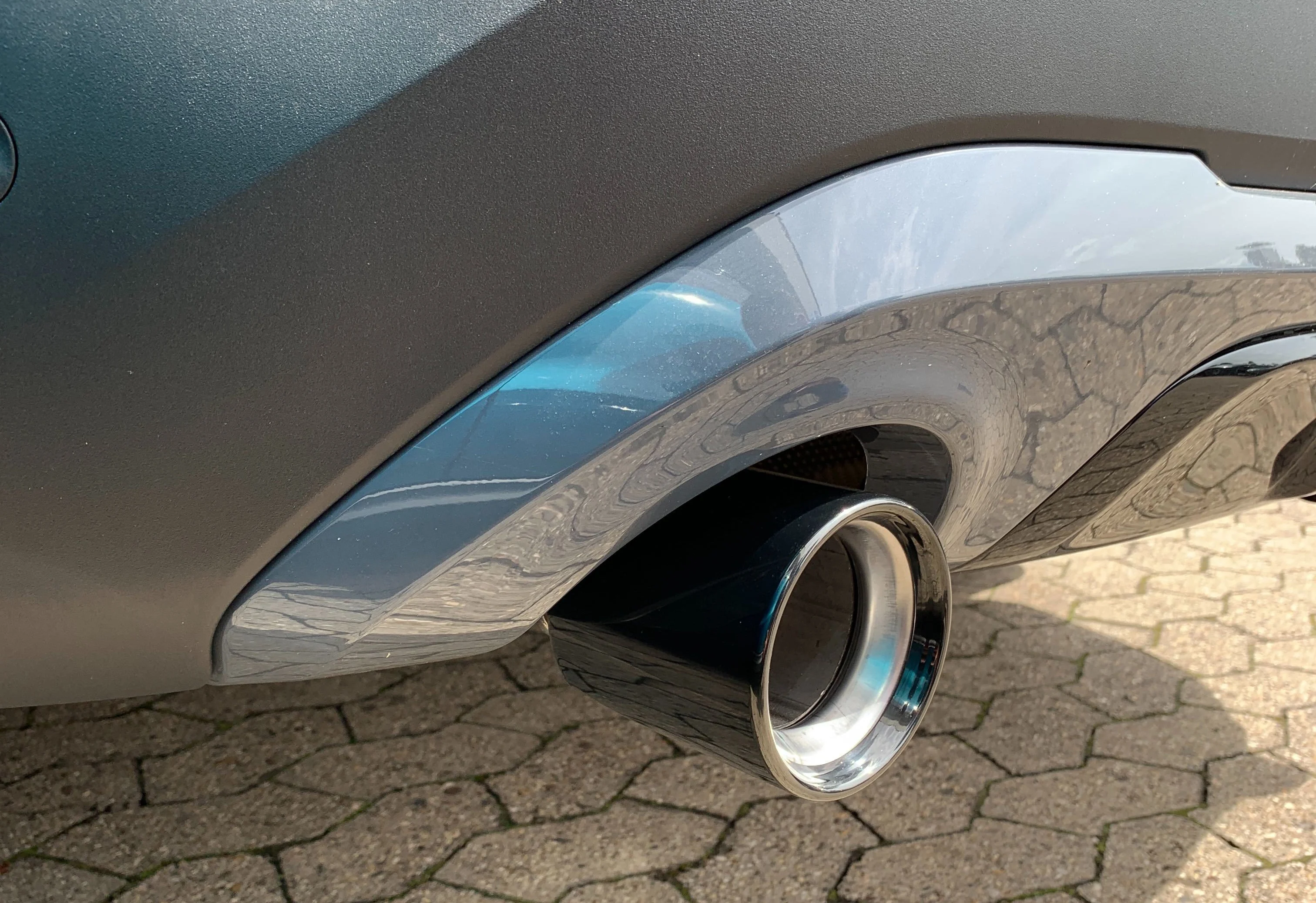 BMW Endrohrblende Schwarzchrom D=90mm X1 F48