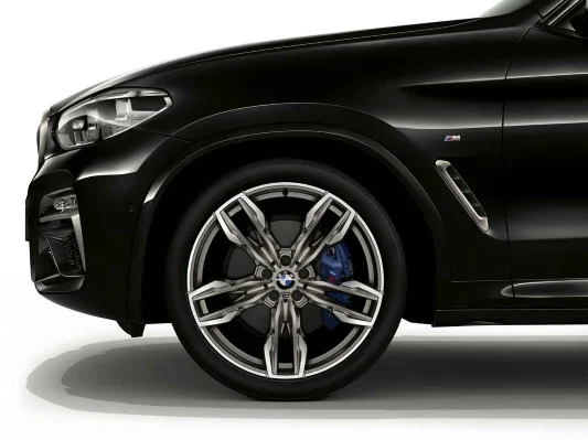 BMW Alufelge Doppelspeiche 718M ceriumgrau matt/glanzgedreht) 9,5Jx 21 ET43 X3 G01 X4 G02 Hinterachse 