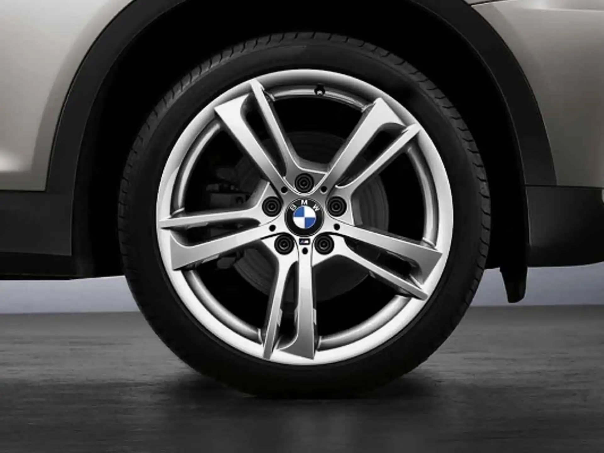 BMW Alufelge M Doppelspeiche 369 silber 9,5Jx19 ET48 X3 F25 X4 F26 Hinterachse