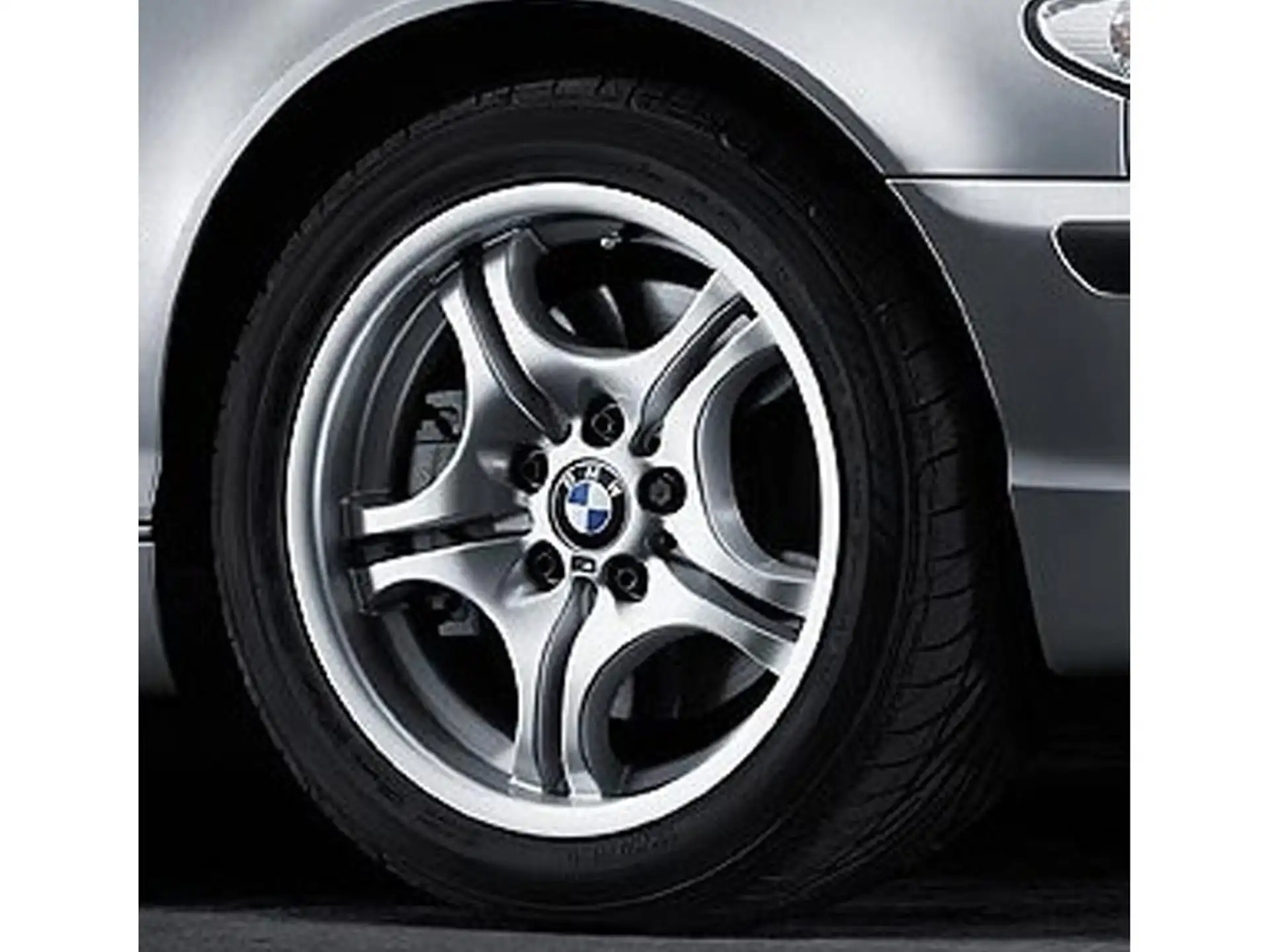 BMW Alufelge M Doppelspeiche 68 silber 7,5Jx17 ET41 3er E46 Vorderachse