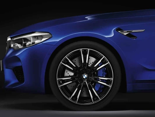 BMW Alufelge M Doppelspeiche 706 bicolor (schwarz / glanzgedreht) 20 Zoll Hinterachse