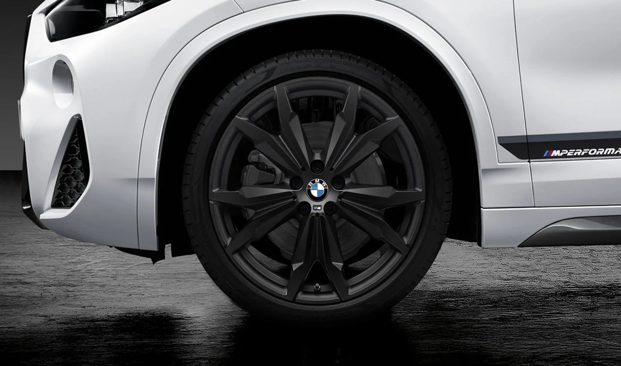 BMW Alufelge M Doppelspeiche 717 schwarz matt VA HA X1 X2