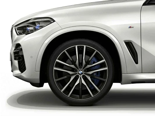 BMW Alufelge M Doppelspeiche 742 bicolor (schwarz / glanzgedreht) 9,5J x 22 ET 37 Vorderachse BMW X5 G05 
