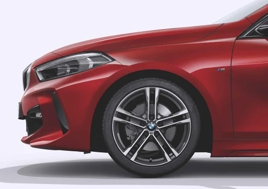 BMW Alufelge M Doppelspeiche 819 bicolor (orbitgrey / glanzgedreht) 8J x 18 ET 57 Vorderachse / Hinterachse 1er F40