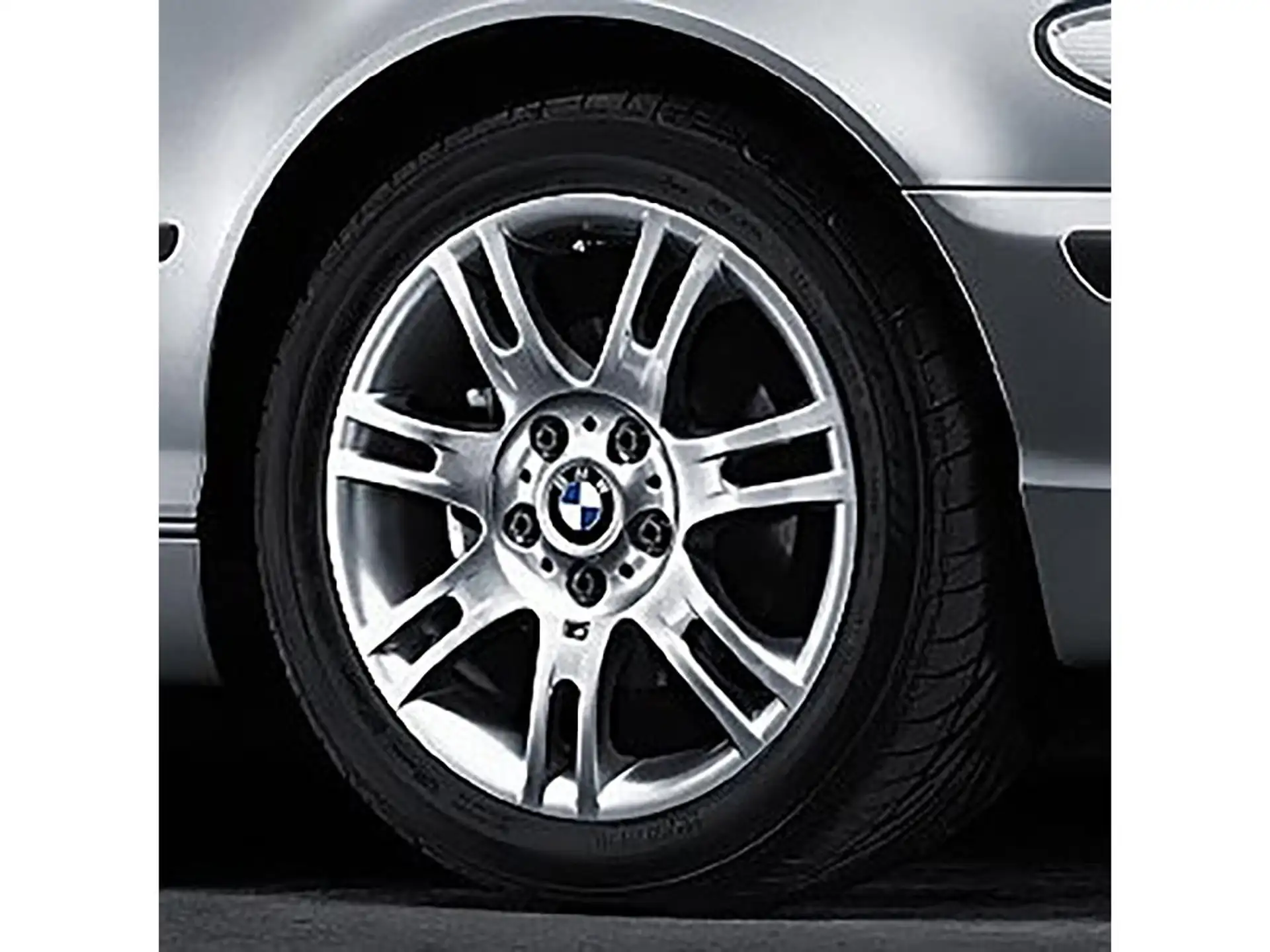 BMW Alufelge M Doppelspeiche 97 8,5Jx17 ET50 Silber Hinterachse