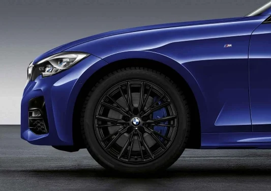 BMW Alufelge M Performance Doppelspeiche 796 schwarz matt 8,5J x 18 ET 40 Hinterachse 2er G42 3er G20 G21 4er G22 G23