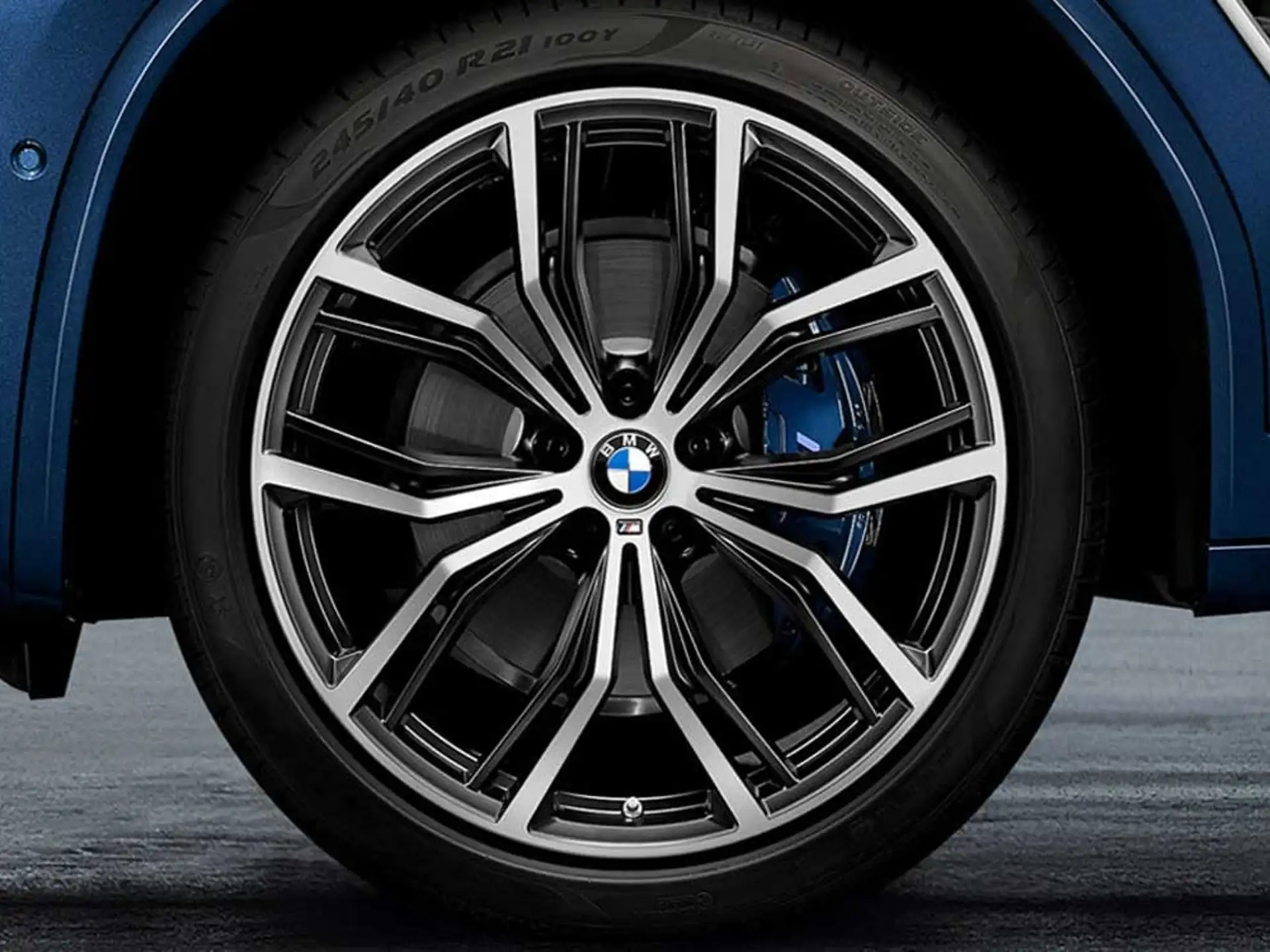BMW Alufelge M Performance Y-Speiche 701 bicolor (schwarz matt / glanzgedreht) 8,5J x 21 ET 30 Vorderachse