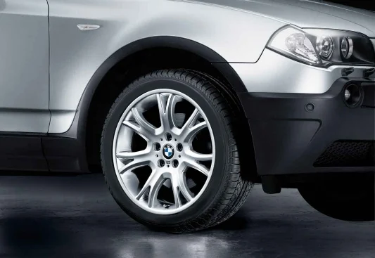 BMW Alufelge M Y-Speiche 191 decor-silber 9Jx19 ET51 X3 E83 Hinterachse