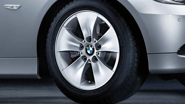 BMW Alufelge Sternspeiche 155 silber 7Jx16 ET34 3er E90/E91 Vorderachse / Hinterachse