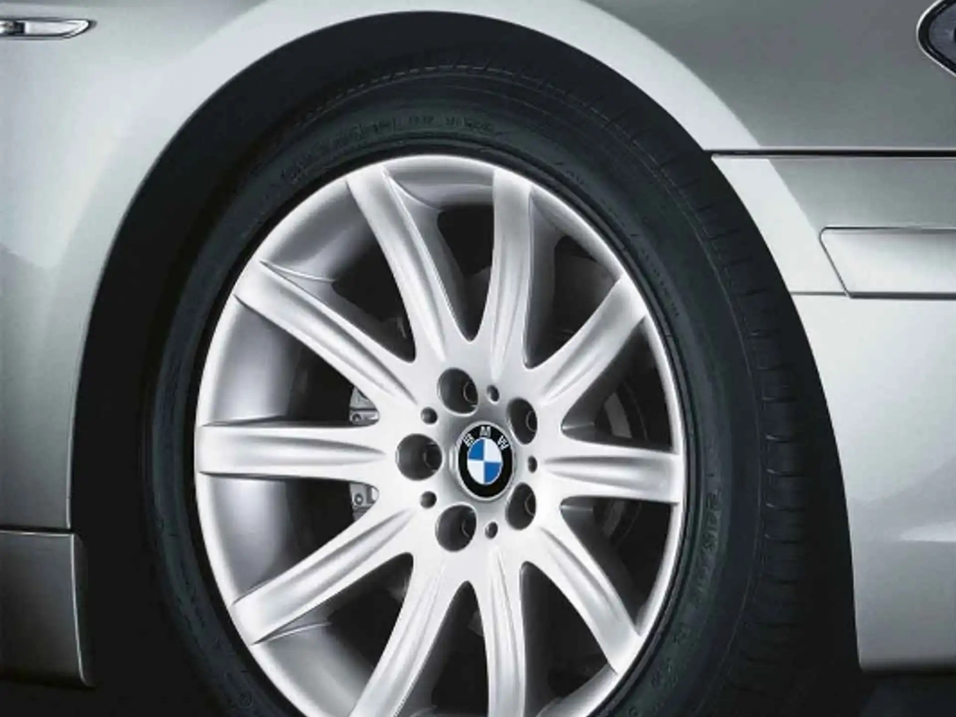 BMW Alufelge Sternspeiche 95 silber 9Jx19 ET24 7er E65/E66 Vorderachse