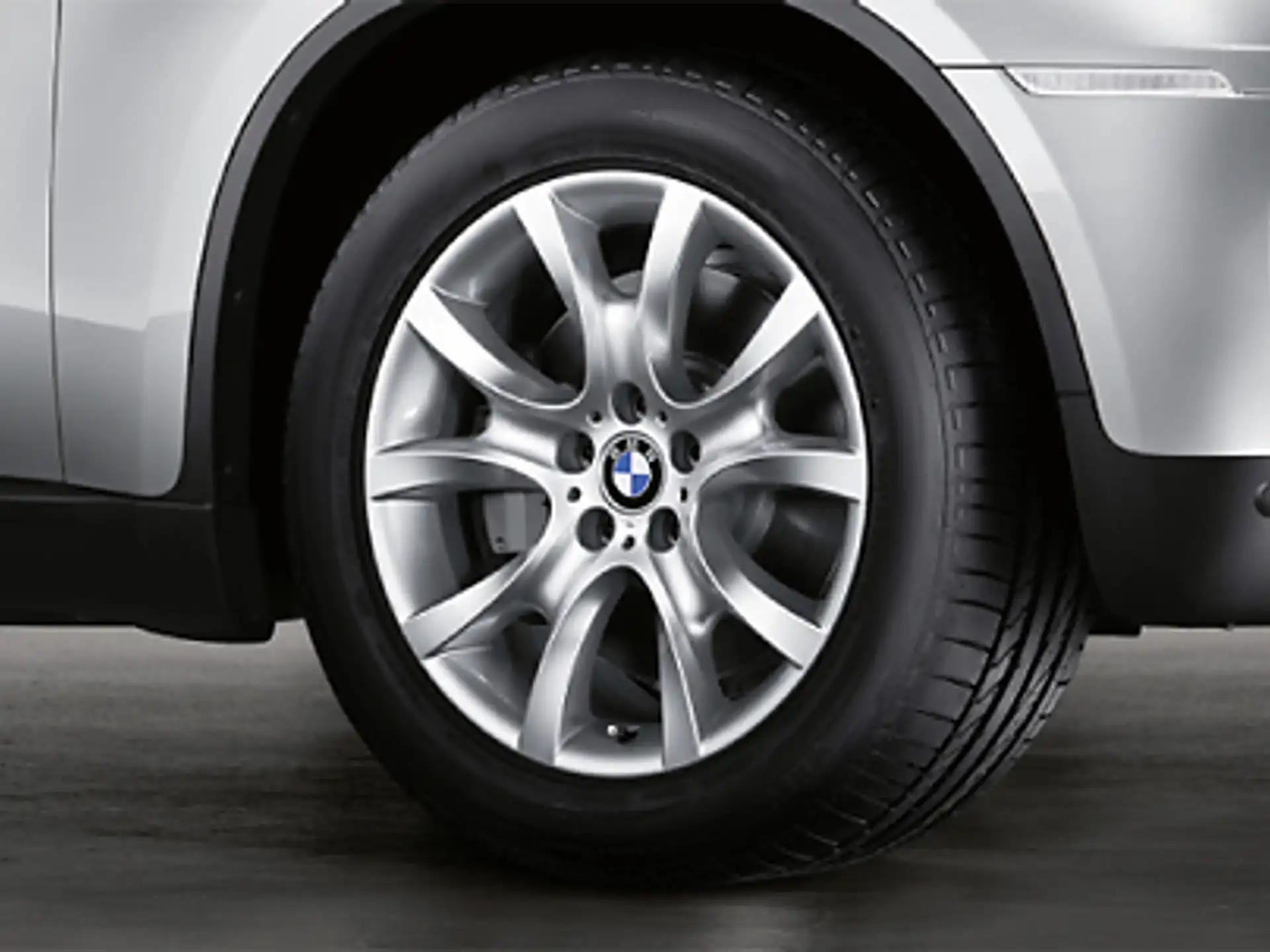 BMW Alufelge V-Speiche 257 silber 9Jx19 ET18 X6 E71/E72 Hinterachse