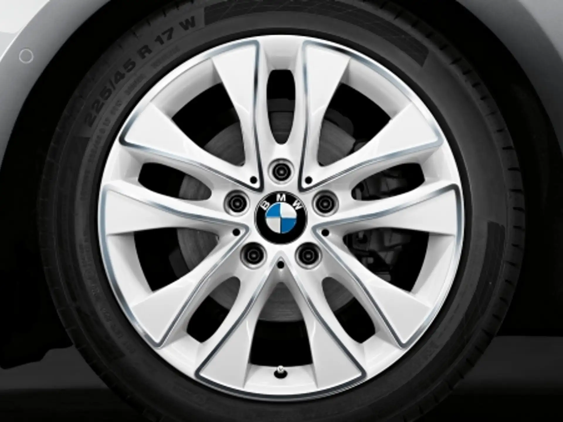 BMW Alufelge V-Speiche 412 alpinweiss/glanzgedreht 7,5Jx17 ET43 1er F20/F21 2er F22/F23