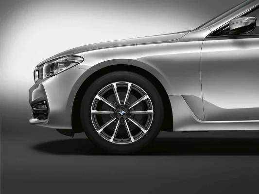 BMW Alufelge V-Speiche 685 bicolor (orbitgrey / glanzgedreht) 19 Zoll Hinterachse
