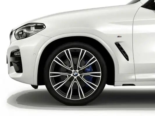 BMW Alufelge V-Speiche 726 bicolor (orbitgrey / glanzgedreht) 9,5