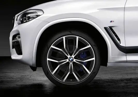 BMW Alufelge V-Speiche 759i bicolor (orbitgrey / glanzgedreht) 9J